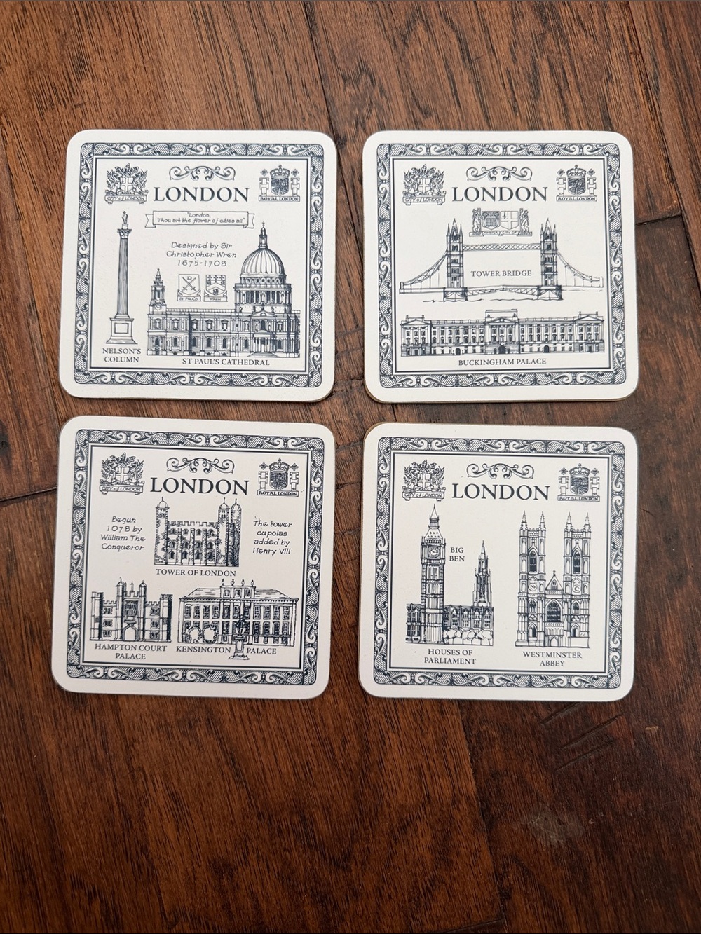 London coaster set - new with tag